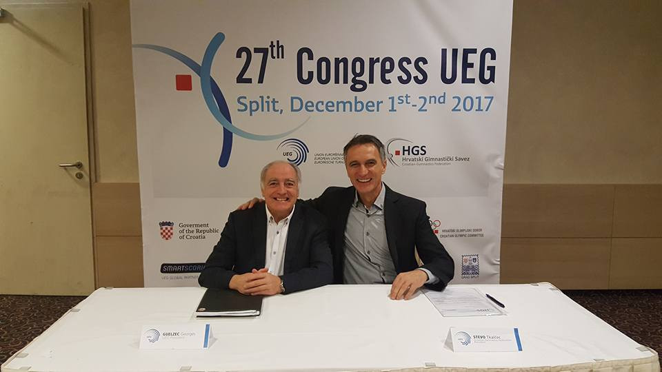 France's Georges Guelzec, left, is stepping down as President of the UEG after eight years ©UEG