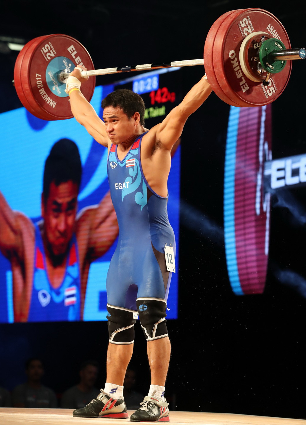 Thailand’s Tairat Bunsuk finished second to Won both in the snatch and the overall standings ©IWF