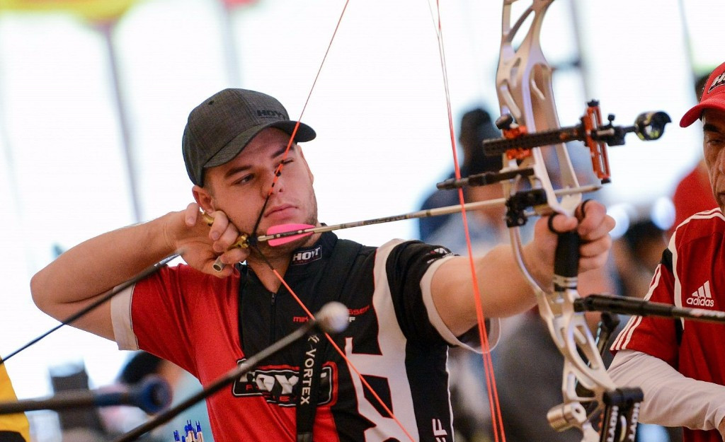 Dutch archer Mike Schlosser dropped just two points in men's compound qualifying ©World Archery