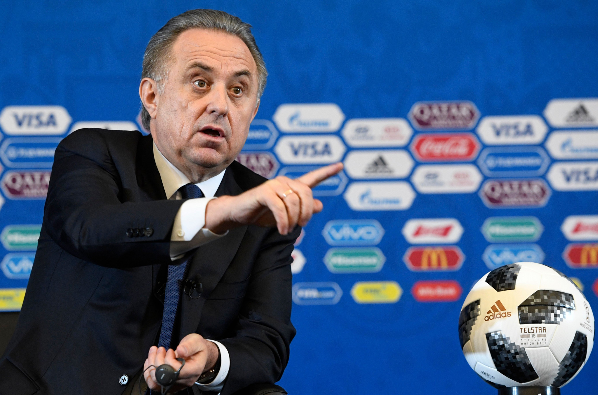 Russian Deputy Prime Minister Vitaly Mutko launched a fierce attack against critics of the country at the pre-draw press conference for the draw for the FIFA World Cup ©Getty Images