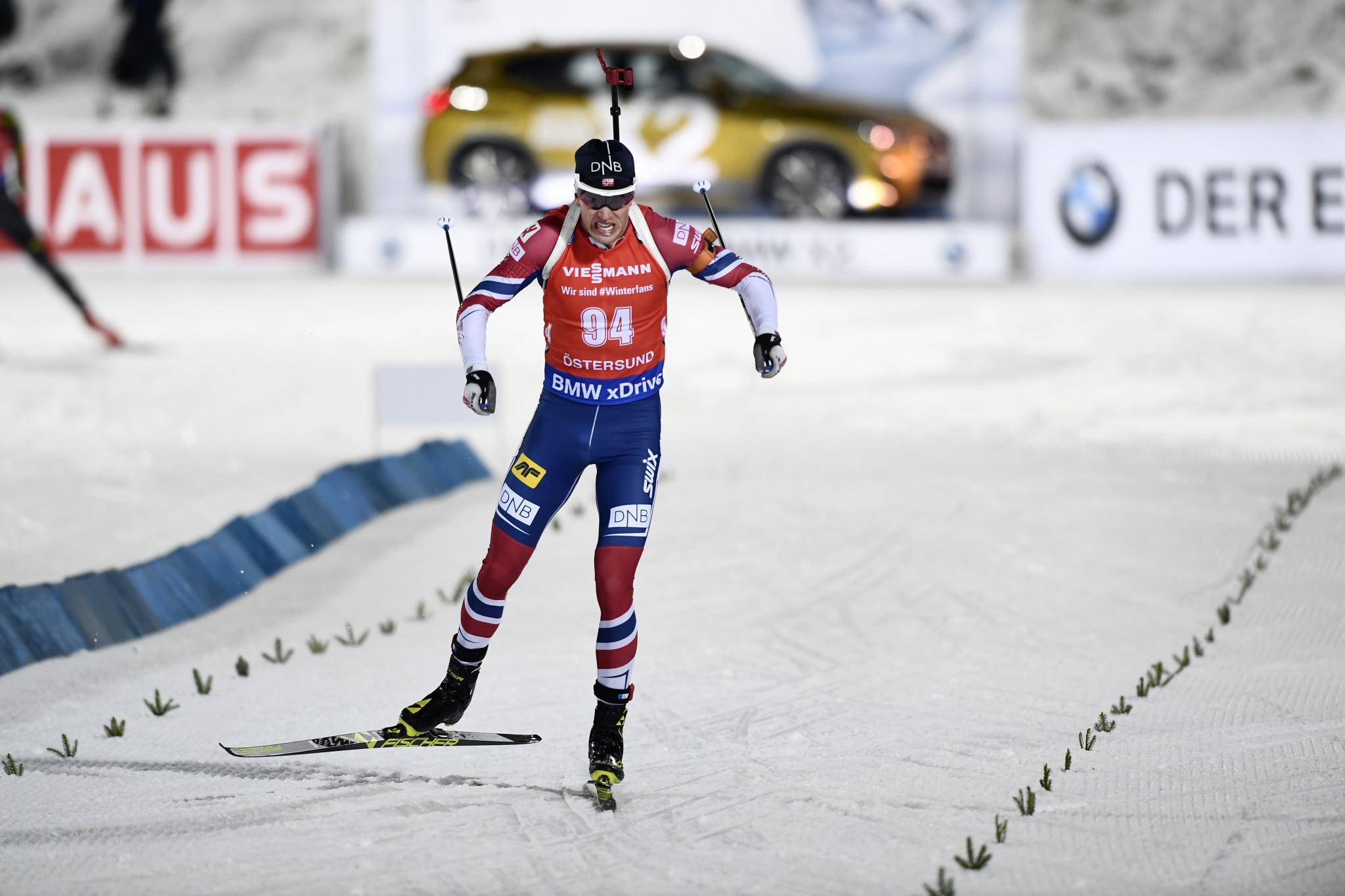 Norway's Tarjei Bø beat Frenchman Martin Fourcade in a sprint finish to secure his first victory in four years ©Getty Images