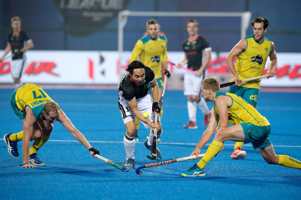 Australia were held to their second consecutive draw as their match with Germany finished 2-2 ©FIH