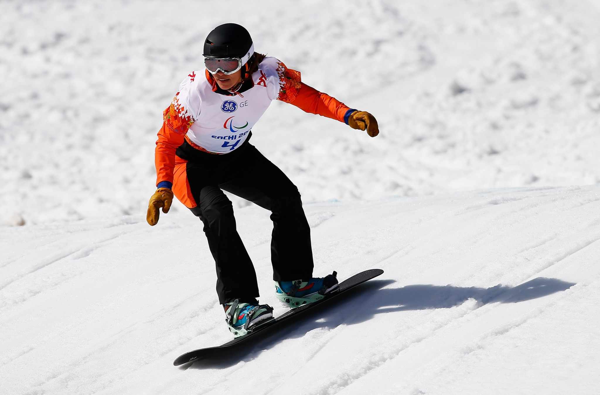 Snowboarder Bibian Mentel-Spee won Netherlands only Parlaympic gold medal at Sochi 2014 ©YouTube