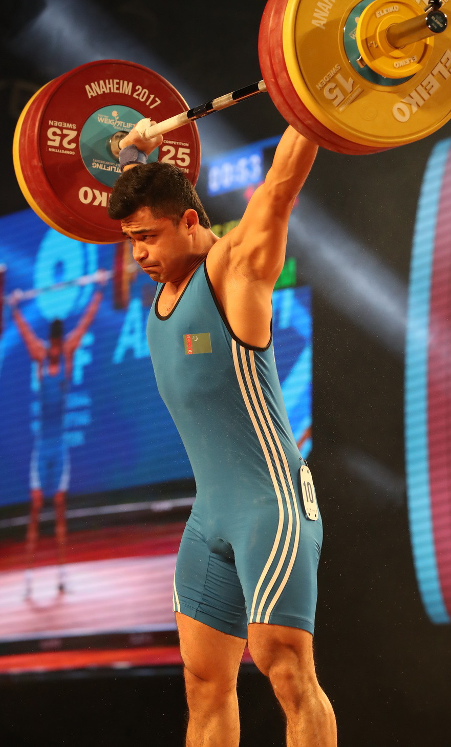 Turkmenistan’s Rejepbay Rejepov finished second overall ©IWF