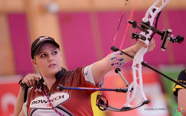 Paige Gore took her first major indoor win at the second stage of the Indoor Archery World Cup in Bangkok ©worldarchery/twitter 

