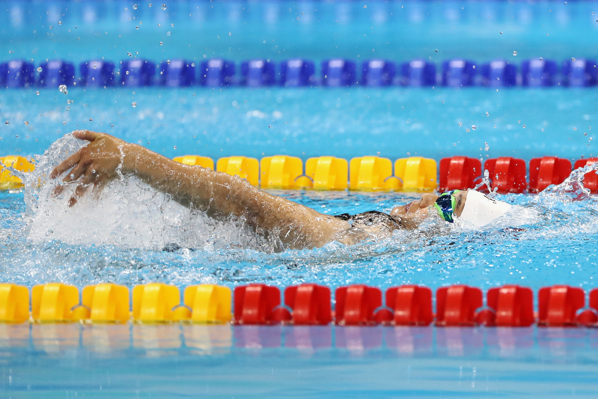 China's Jiao Cheng broke the world record to claim gold in the women's 50 metres backstroke S4 event ©Getty Images
