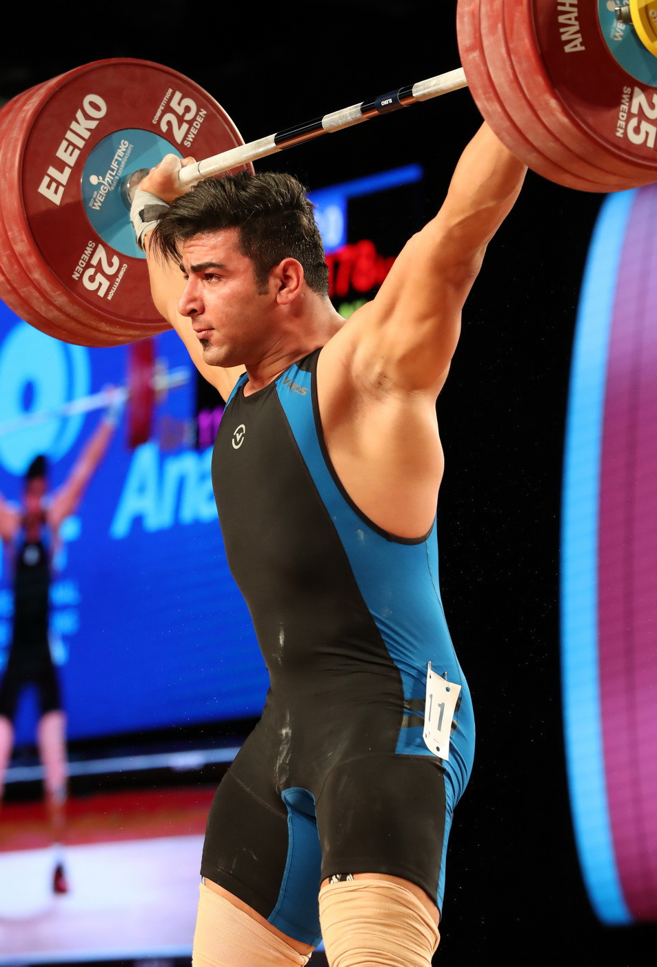 Iran’s Ali Hashemi claimed the men's 105kg overall crown ©IWF