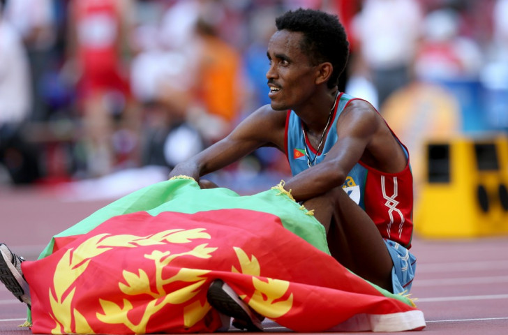 Nineteen-year-old Ghirmay Ghebreslassie of Eritrea, the youngest man to win the men’s world marathon title ©Getty Images
