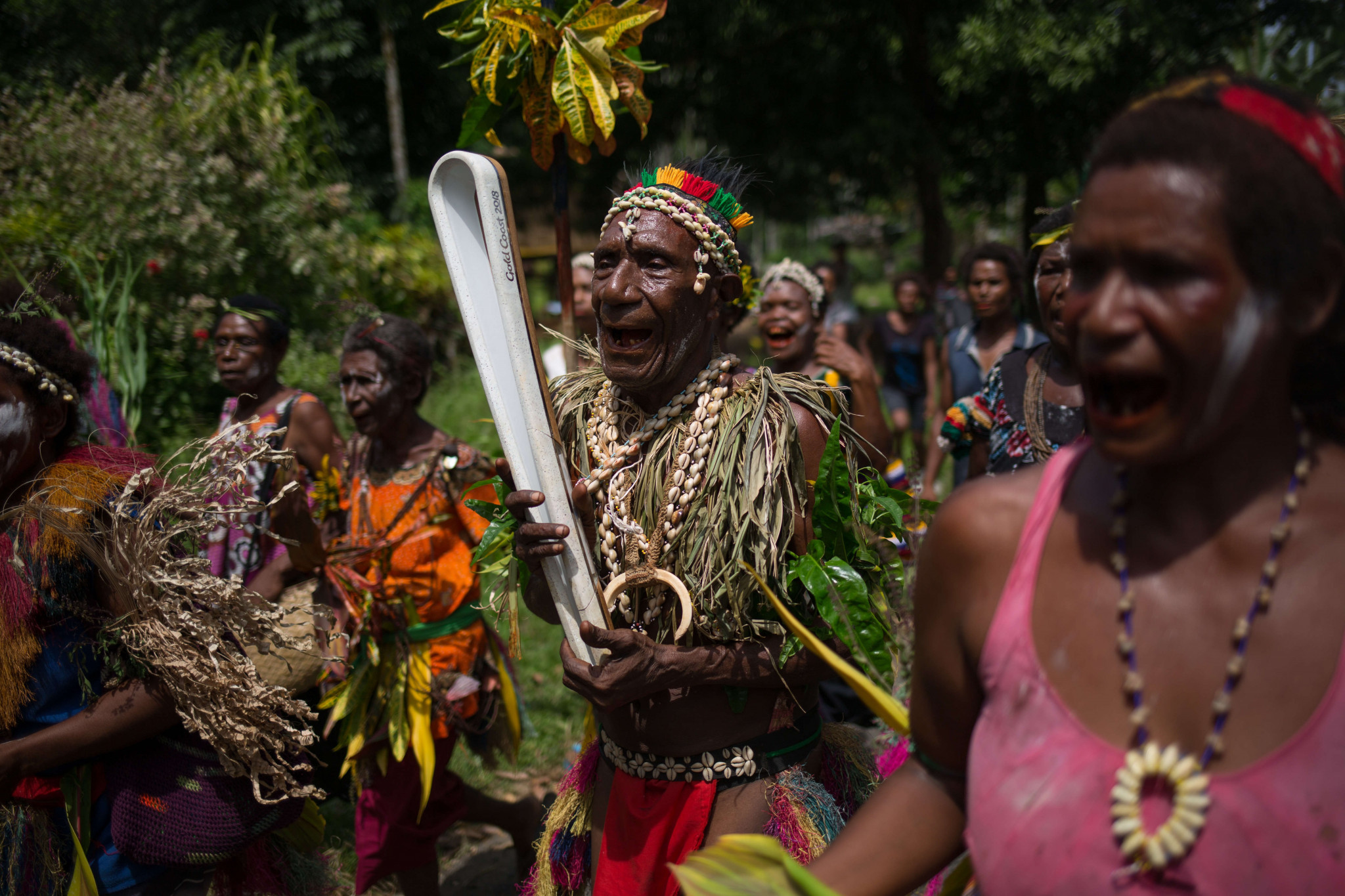 Chief Koi Malala of Tamare Village was among the Batonbearers in Papua New Guinea ©Gold Coast 2018