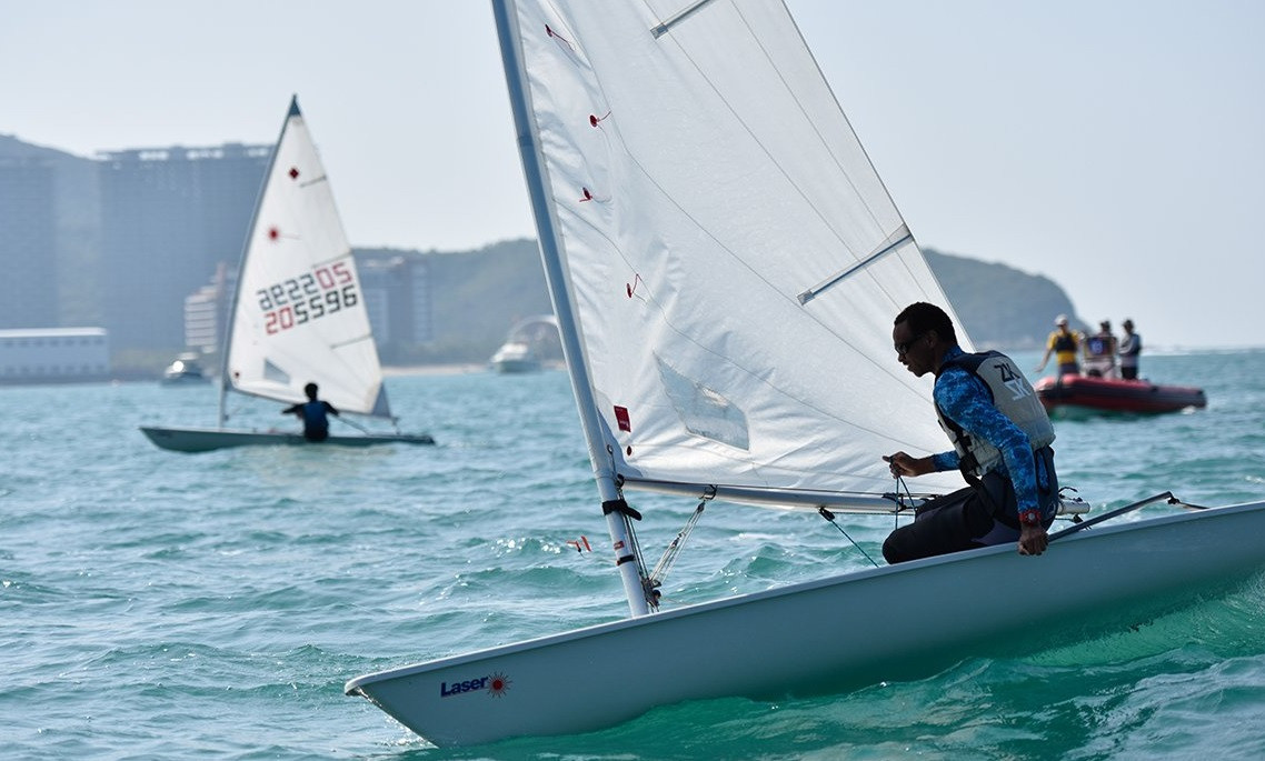 Sailors preparing for competition in Sanya ©World Sailing