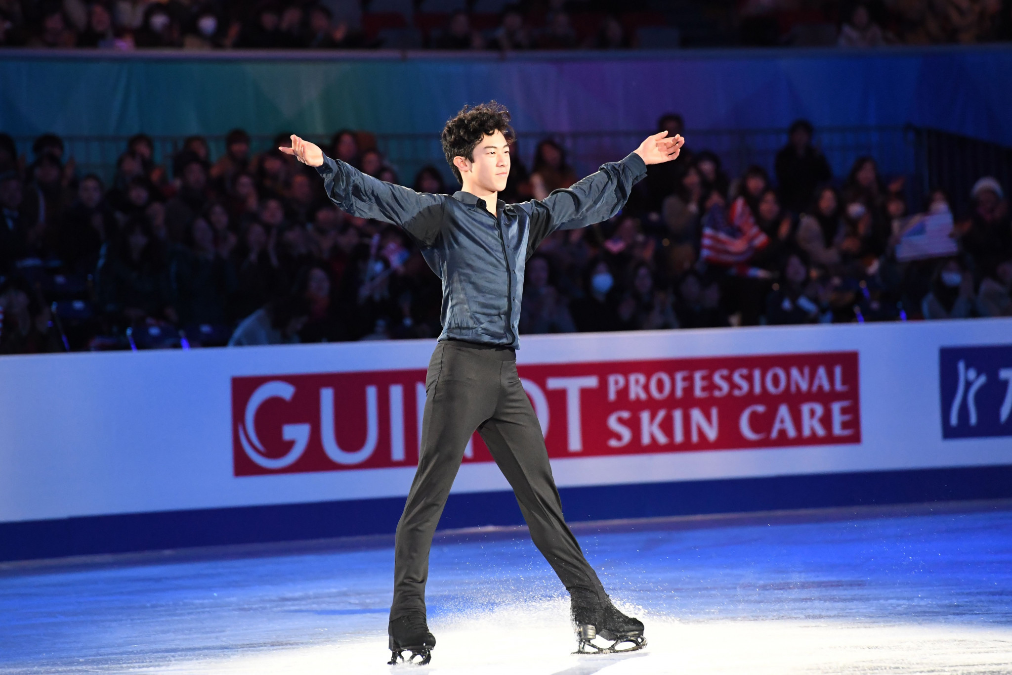 Nathan Chen held on to deny Japan the gold medal ©Getty Images