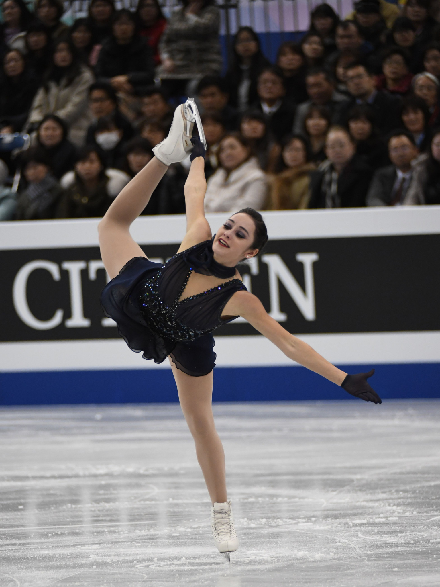 Kaetlyn Osmond of Canada leads after the women's short programme ©Getty Images