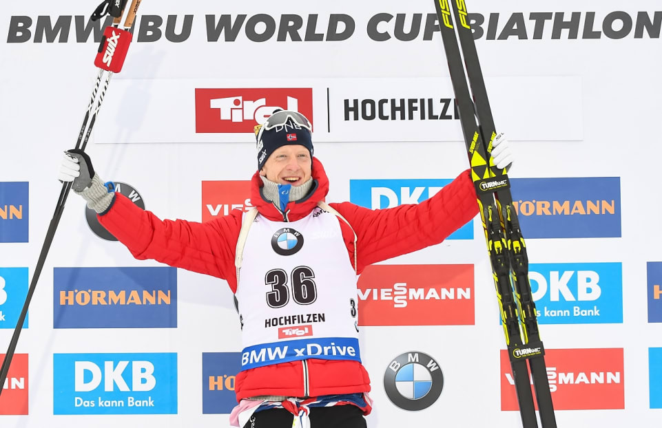 Norway's Johannes Thingnes Boe won the men's sprint event at the BMW IBU World Cup Biathlon 2 ©IBU