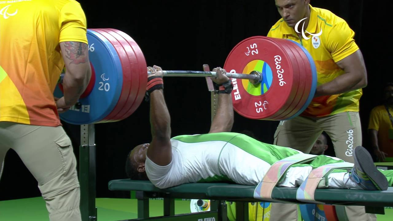 Nigeria's Paul Kehinde broke the world record to secure the men's up to 65 kilograms title ©YouTube