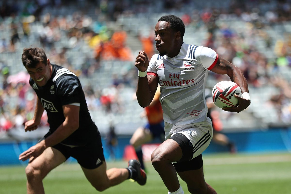 The United States are among three countries unbeaten after the pool stage of the World Rugby Sevens Series in Cape Town ©Getty Images