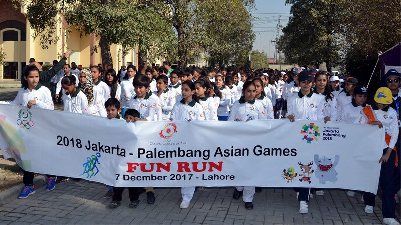 Pakistan Olympic Association hosts first official fun run to promote 2018 Asian Games