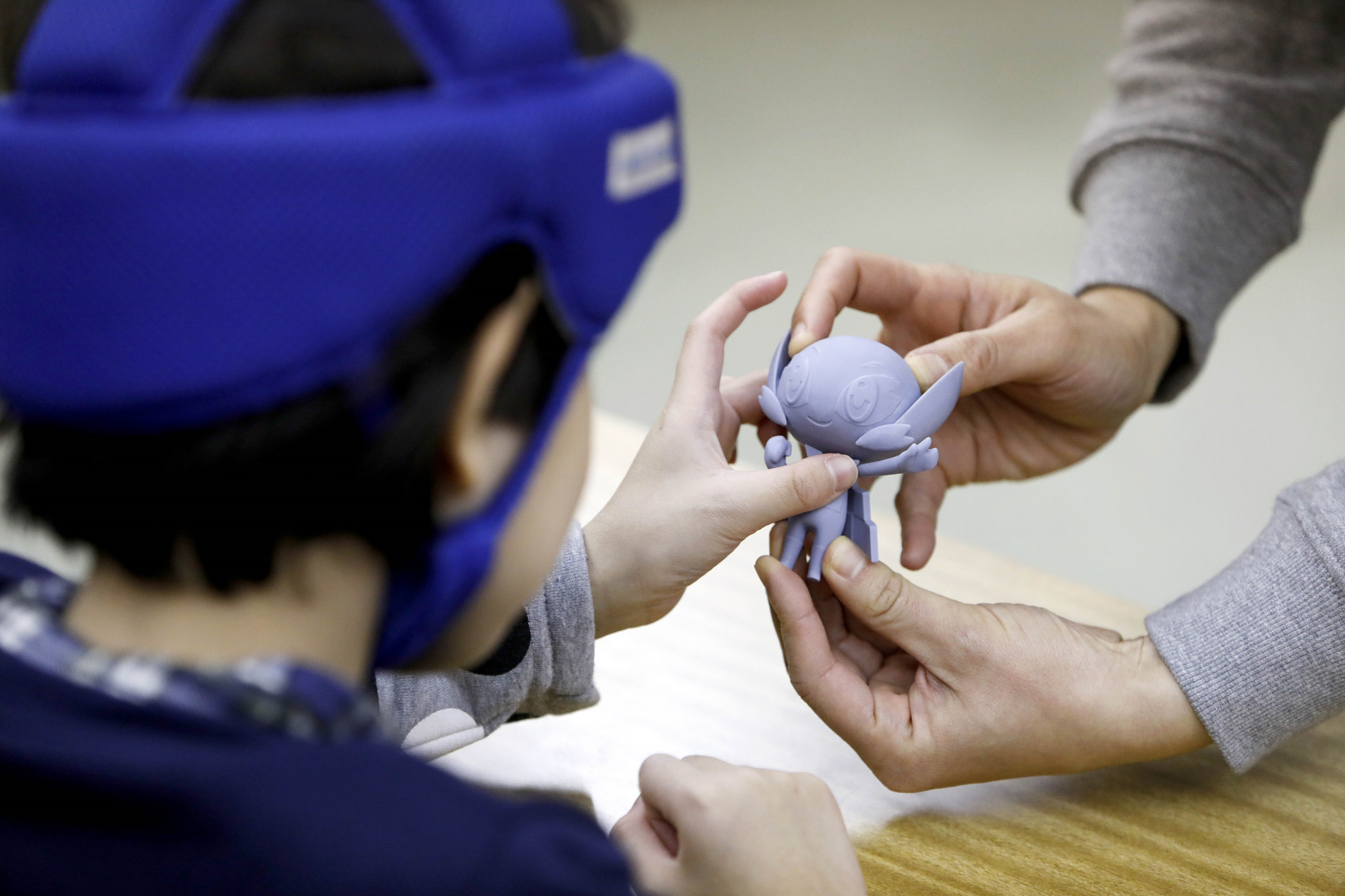 Organisers have created models to help children with impairments be part of the process ©Tokyo 2020