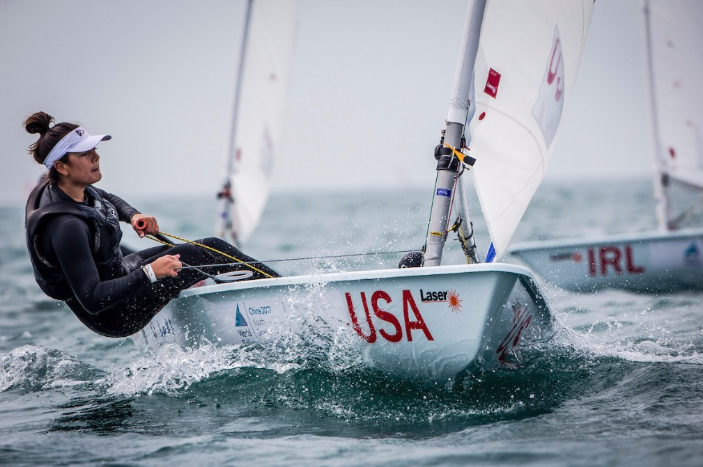 Charlotte Rose dominated the girl's laser radial event on the opening day of the 2017 Youth Sailing World Championships ©World Sailing
