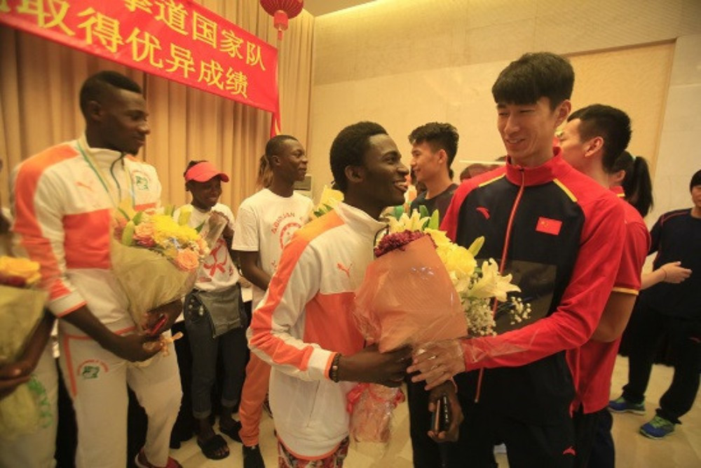 The reception welcomed athletes from the Chinese and Ivory Coast teams ©Chinese Embassy