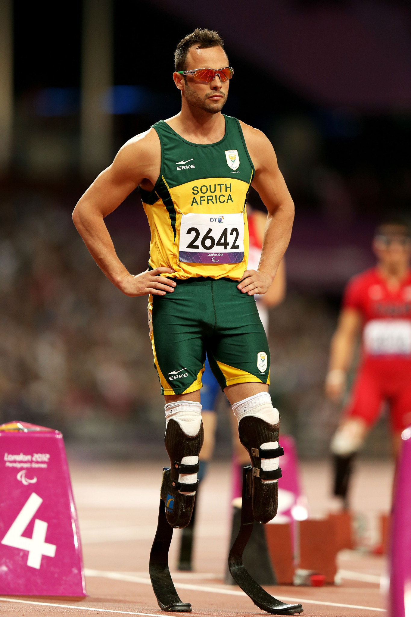 Pistorius made history by becoming the first amputee sprinter to compete at the Olympics, in 2012 in London ©Getty Images