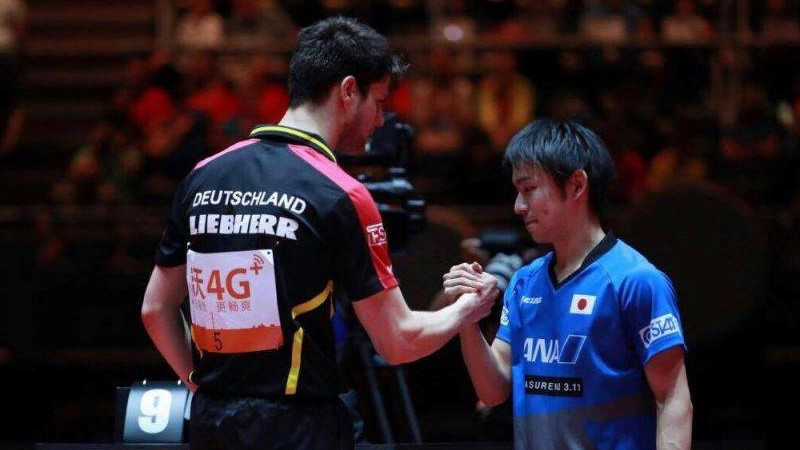 Germany’s Dimitrij Ovtcharov will have to avenge his 2017 World Championships defeat to Japan’s Koki Niwa to become the new world number one from next month ©ITTF