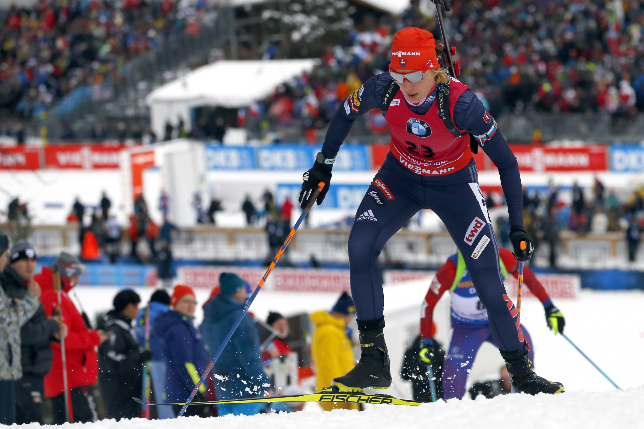 Anastasiya Kuzmina enjoyed a comfortable margin of victory ©Getty Images