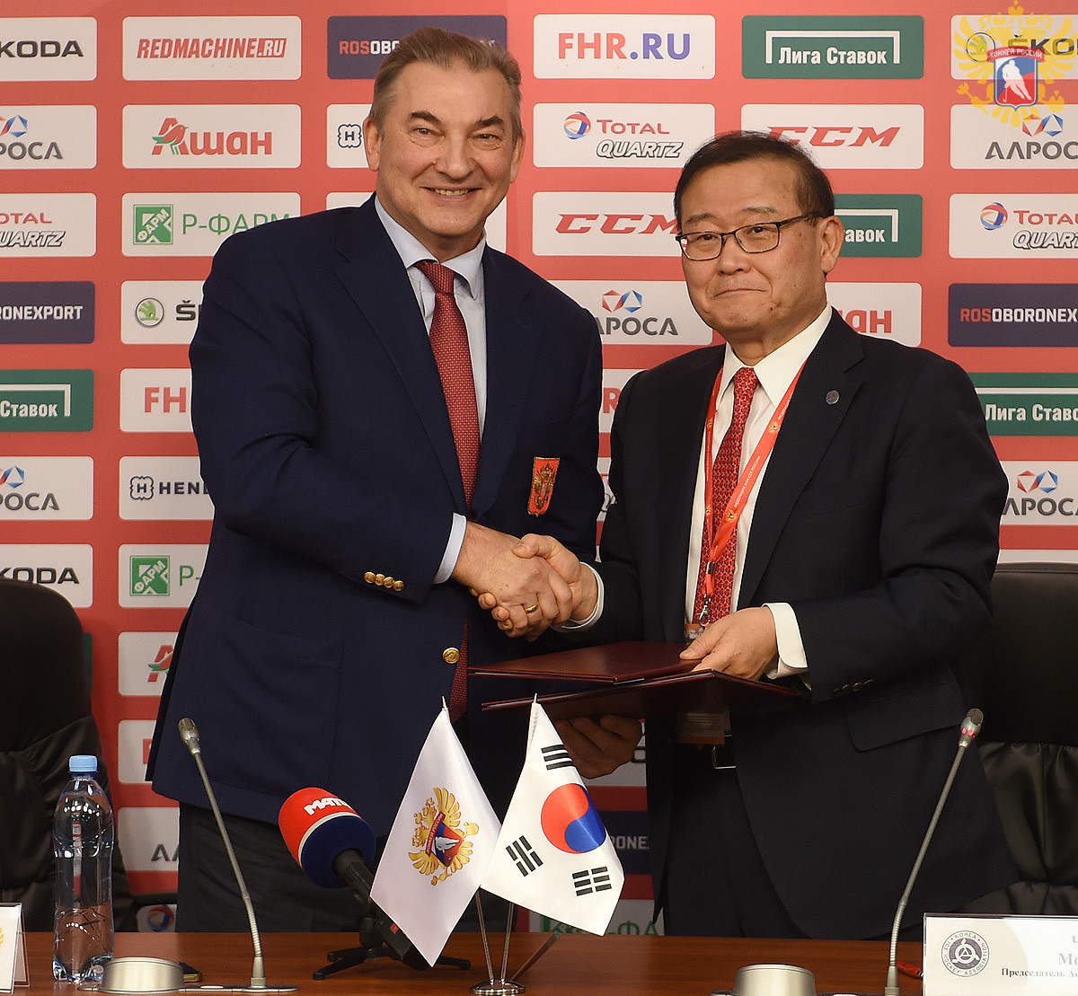 Russia and South Korea have signed a memorandum of understanding to develop ice hockey ©Russian Ice Hockey Federation