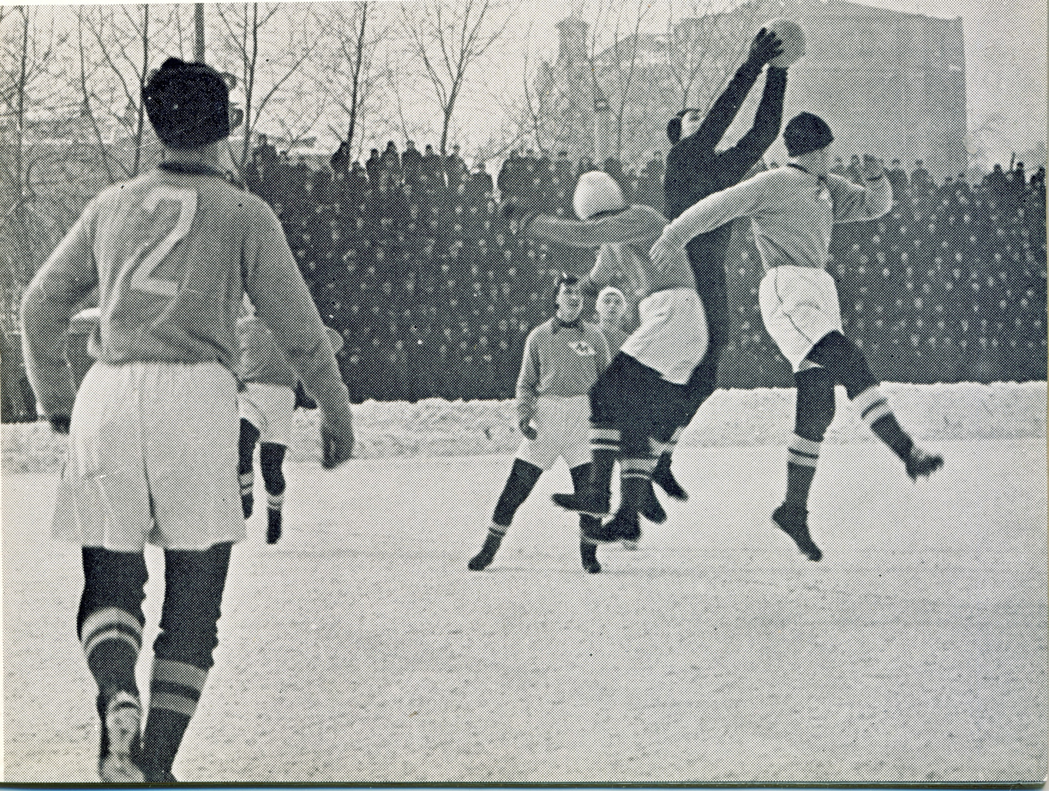 Russian footballers compete in the snow ©Philip Barker