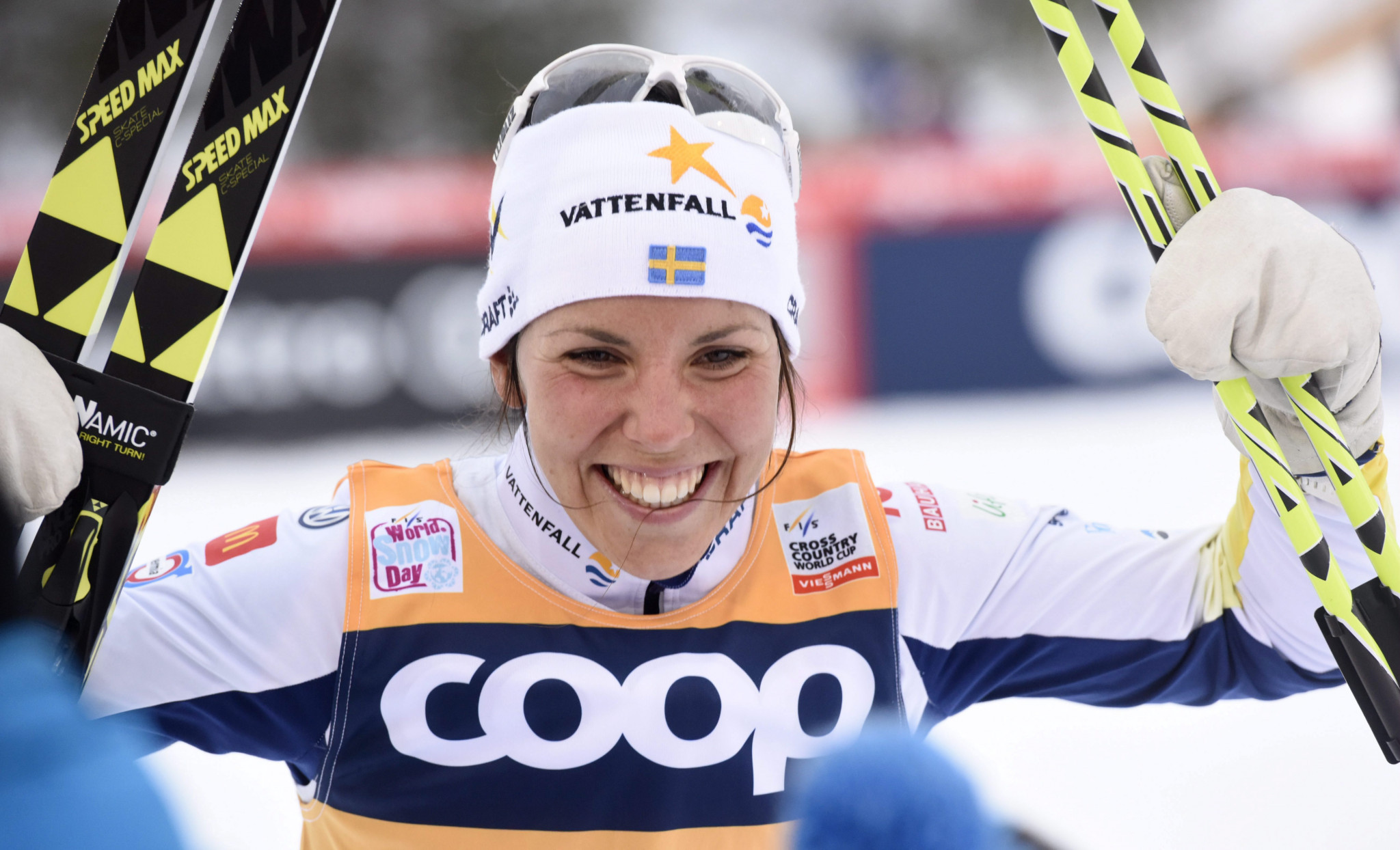 Sweden's Charlotte Kalla won the women's FIS Cross-Country World Cup event in Toblach ©Getty Images