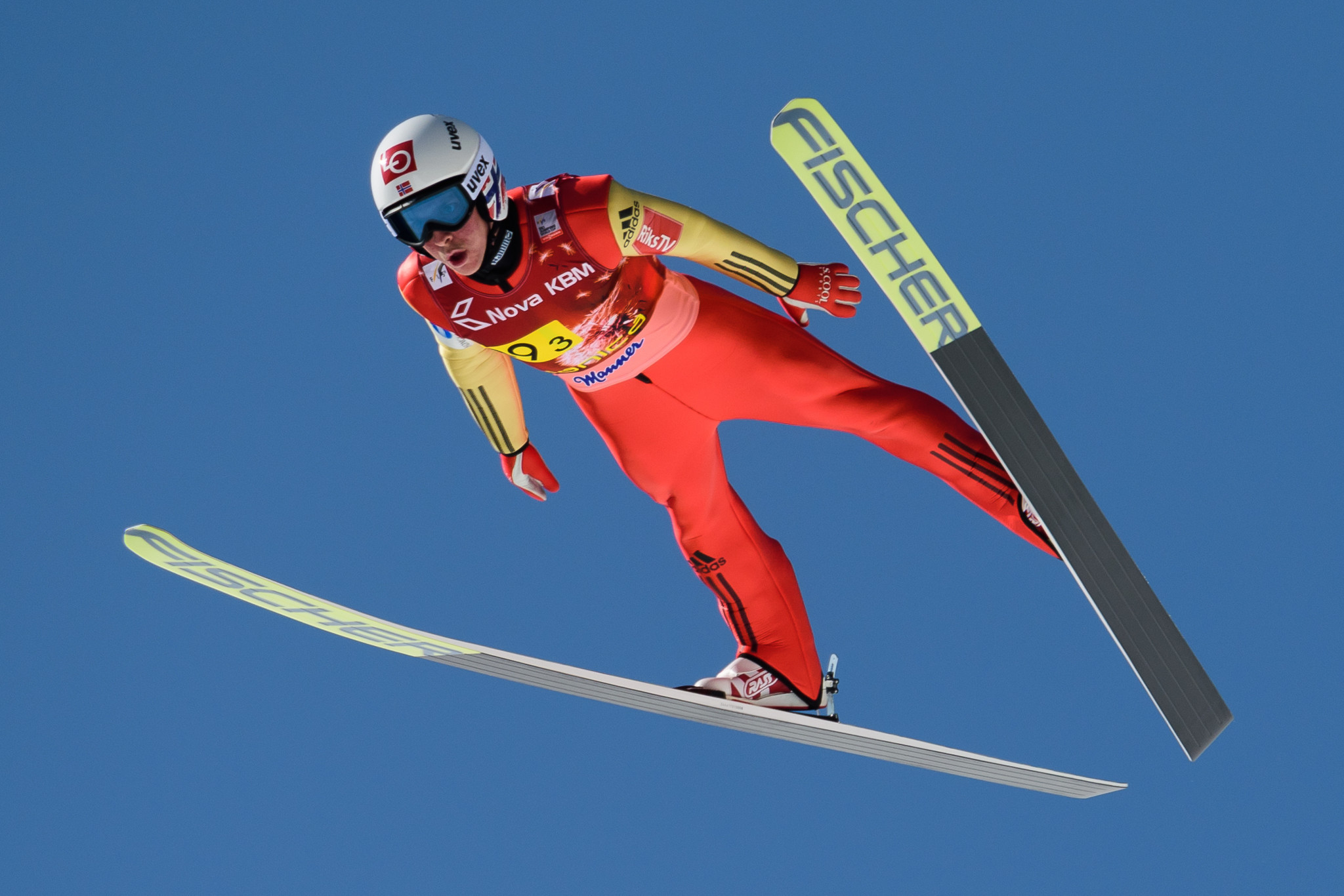 Anders Fannemel won the men's competition in Switzerland ©Getty Images 