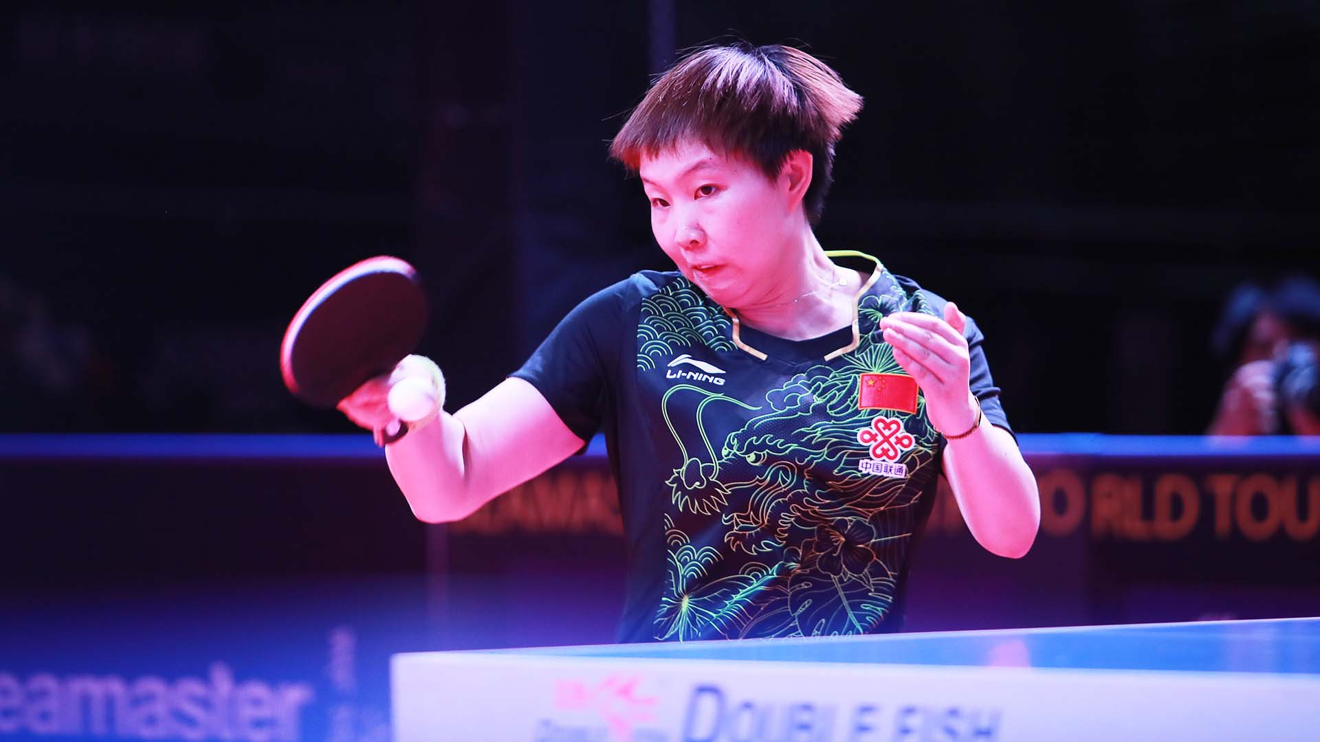 Current world number one Zhu Yuling is through to the women's singles final ©ITTF/Rémy Gros
