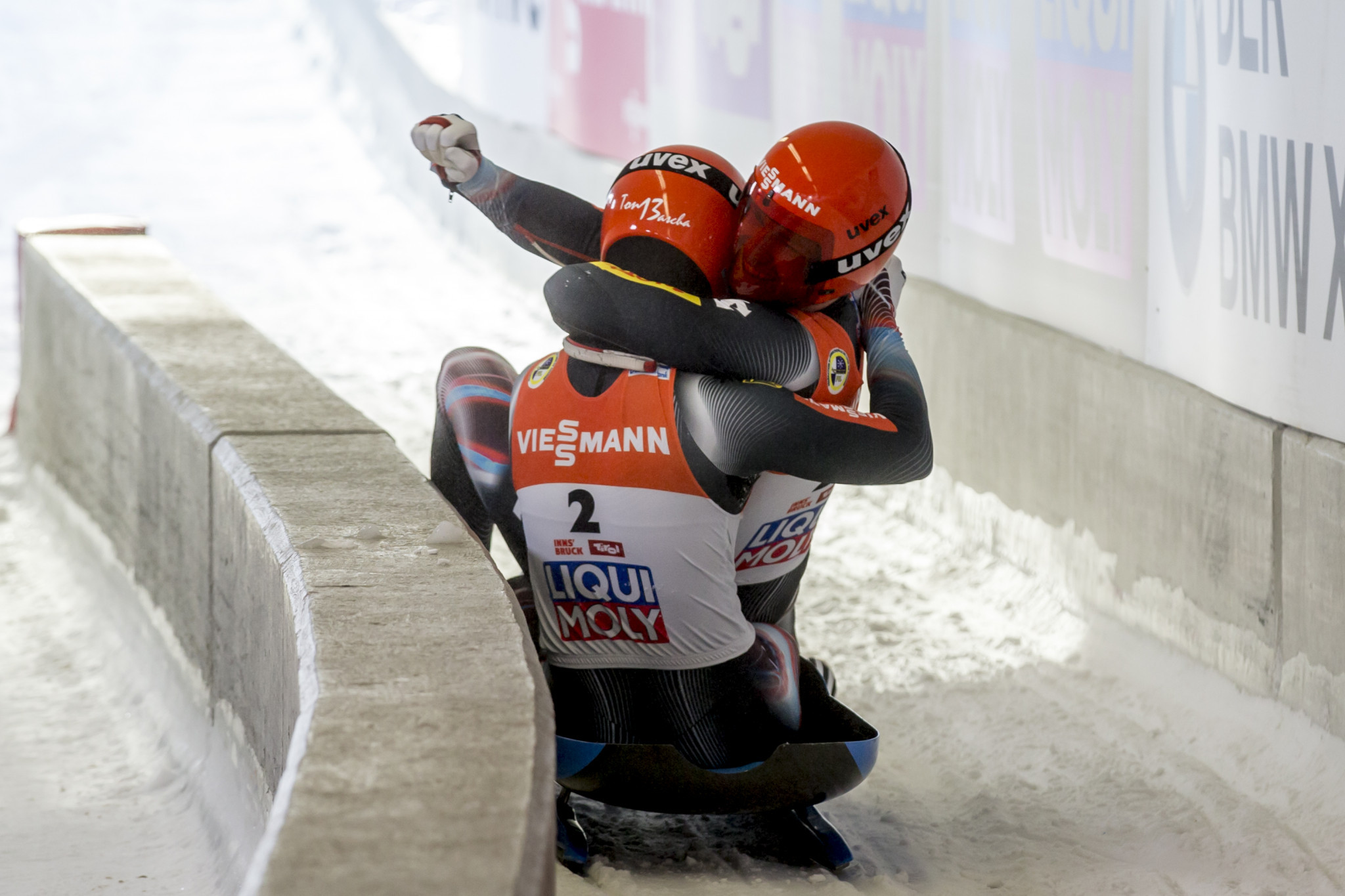 Toni Eggert and Sascha Benecken continued their dominance in the men's doubles event with a gold in Lake Placid ©Getty Images