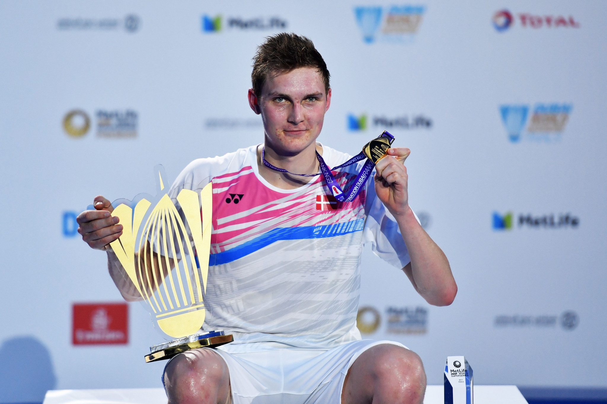 Rio 2016 silver medallist Viktor Axelsen beat Lee Chong Wei in the men's singles final of the BWF Super Series ©Getty Images