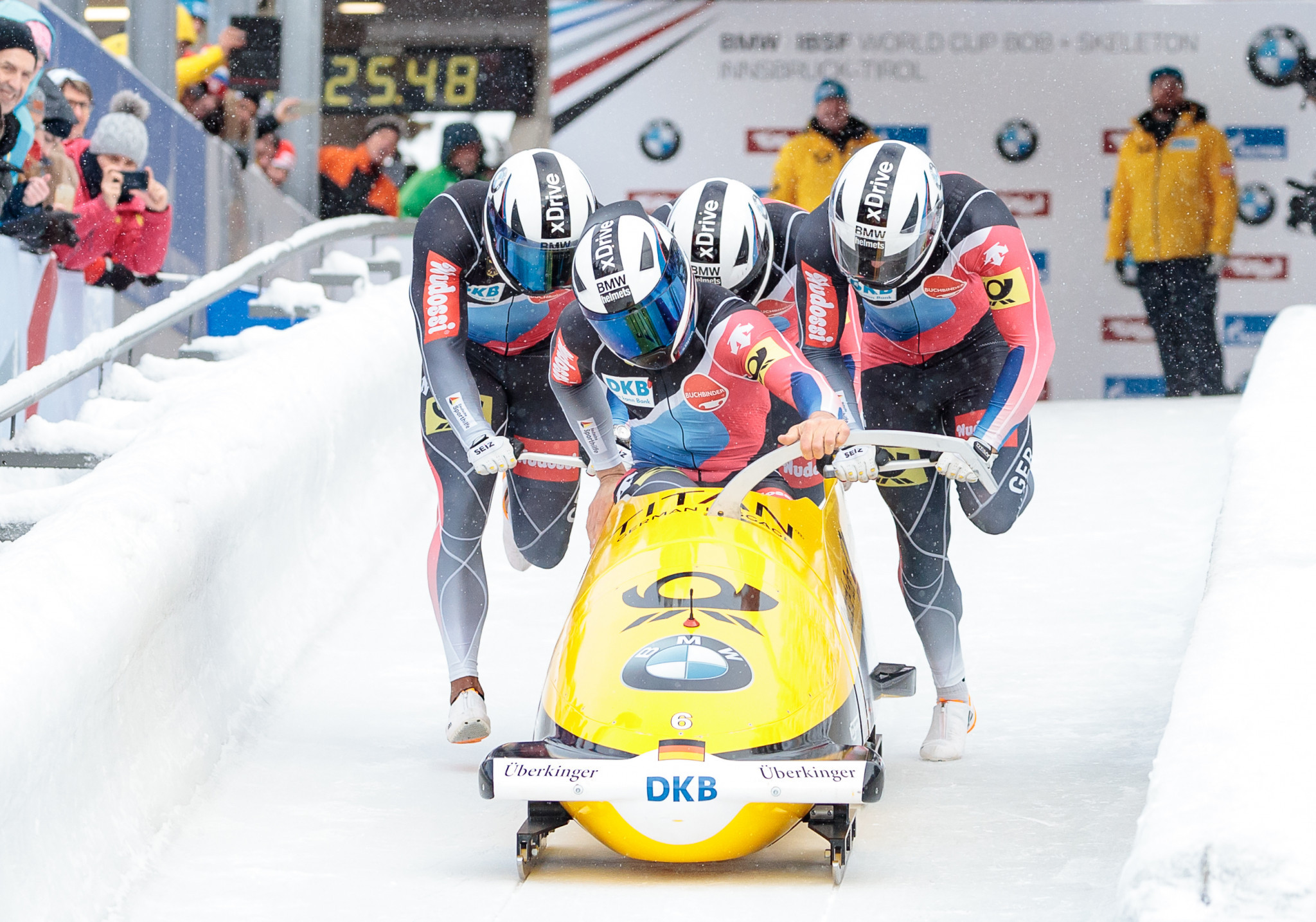 Lochner wins four-man title at IBSF World Cup and defends European crown