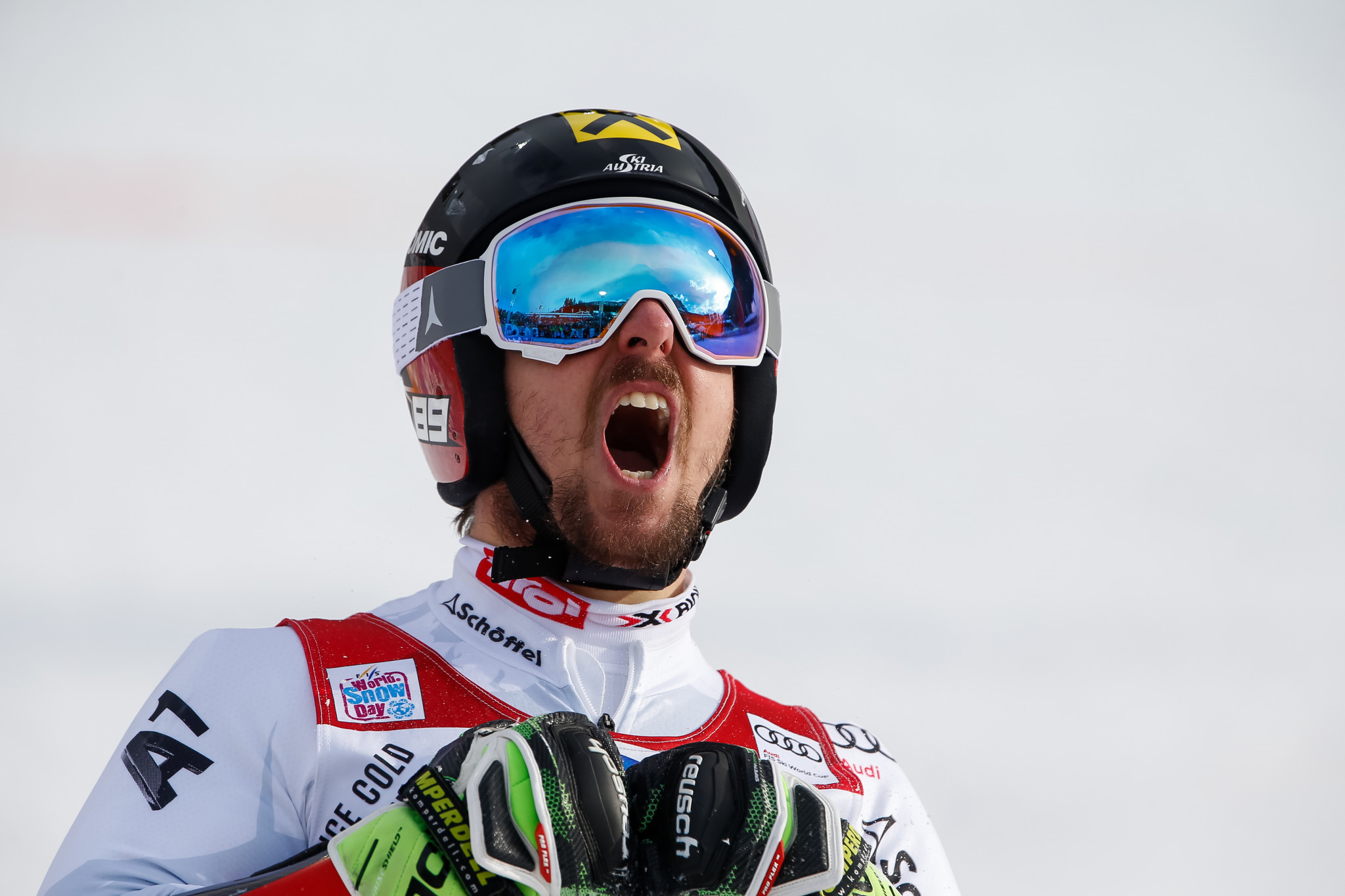 Austria's Marcel Hirscher dominated both runs to claim a record fifth-consecutive giant slalom win at the FIS Alpine Skiing World Cup event in Alta Badia in Italy ©Getty Images