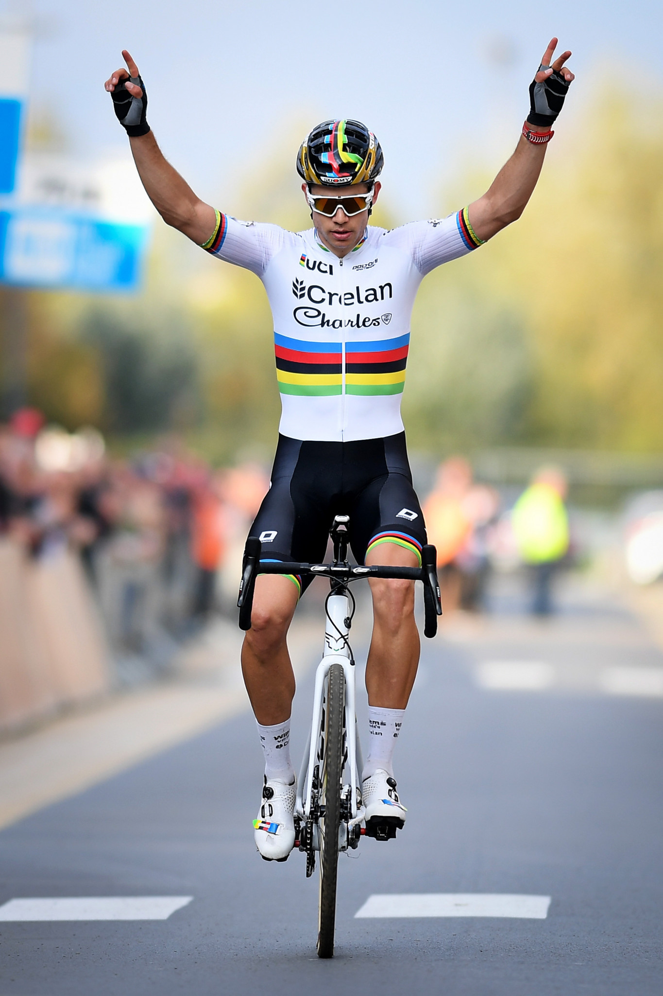 Home favourite Wout van Aert produced a dominant performance to win the men’s elite race at the UCI Cyclo-cross World Cup in Belgian city Namur ©Getty Images