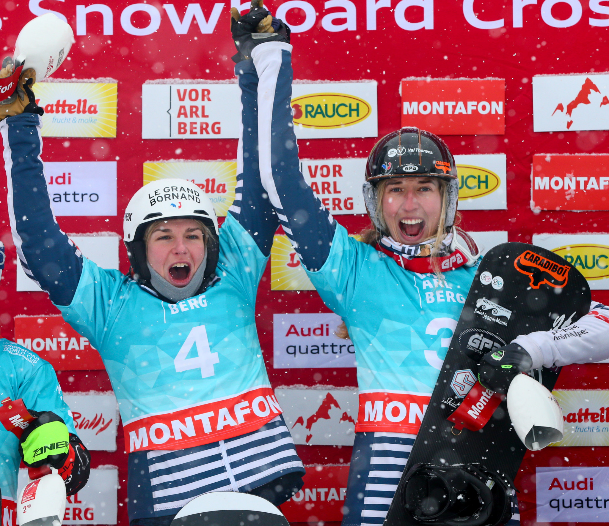 French world champions win team event at Snowboard Cross World Cup