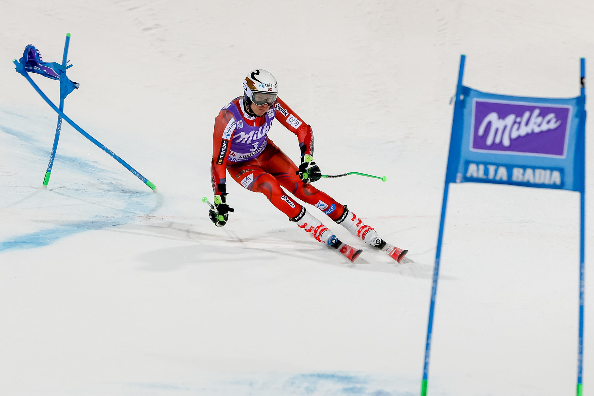 Henrik Kristoffersen missed out on the gold medal by just 0.03 seconds in the final ©Getty Images