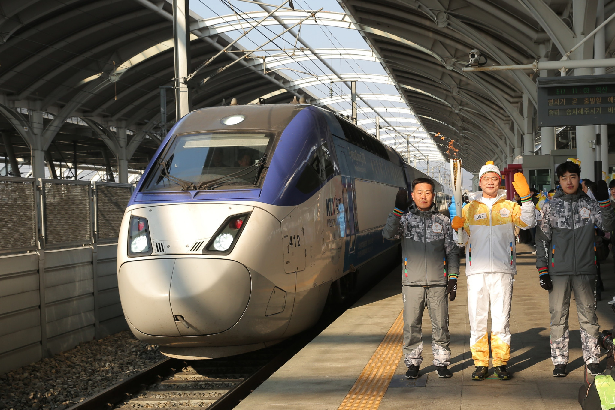 The Olympic Flame is set to board the super-fast KTX ©Pyeongchang2018