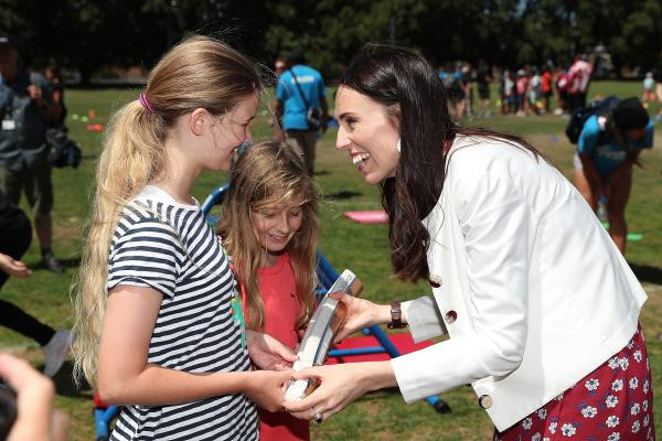New Zealand Prime Minister Jacinda Ardern was the special guest at a Commonwealth Games "have-a-go" sports event in Auckland ©NZOC