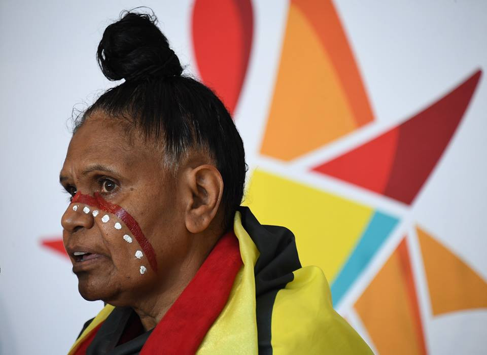 A traditional custodian welcomed the Baton ©Gold Coast 2018/Facebook