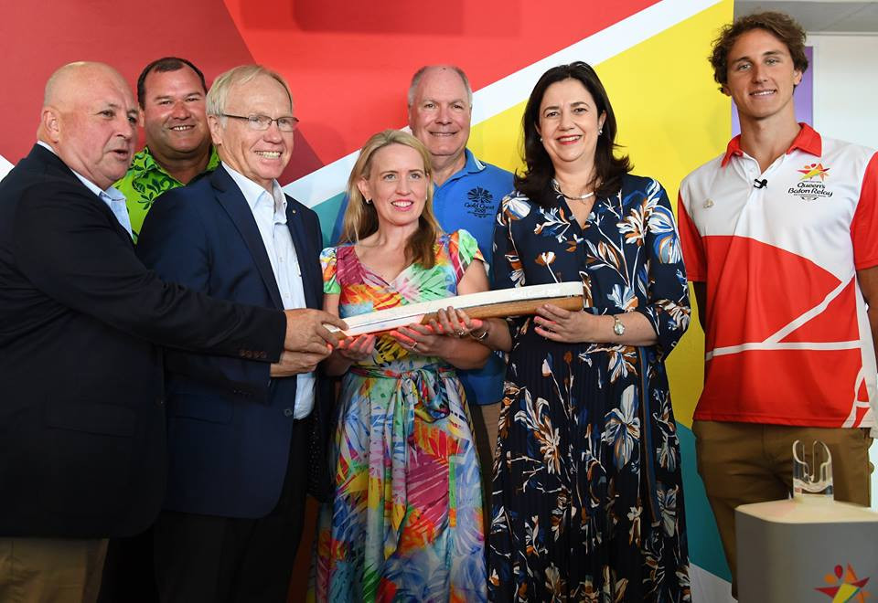 Officials from Gold Coast 2018 and the world of politics were on hand to greet the Baton ©Gold Coast 2018/Facebook