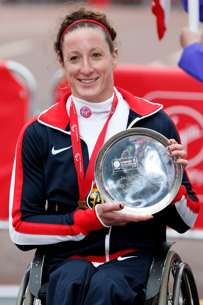 Tatyana McFadden smashed the course record on her way to winning the London Marathon in April