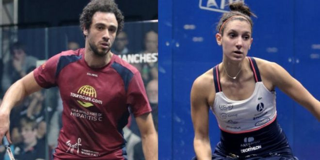 Ramy Ashour and Camille Serme will lead the programme in Yerevan and Kyiv ©WSF