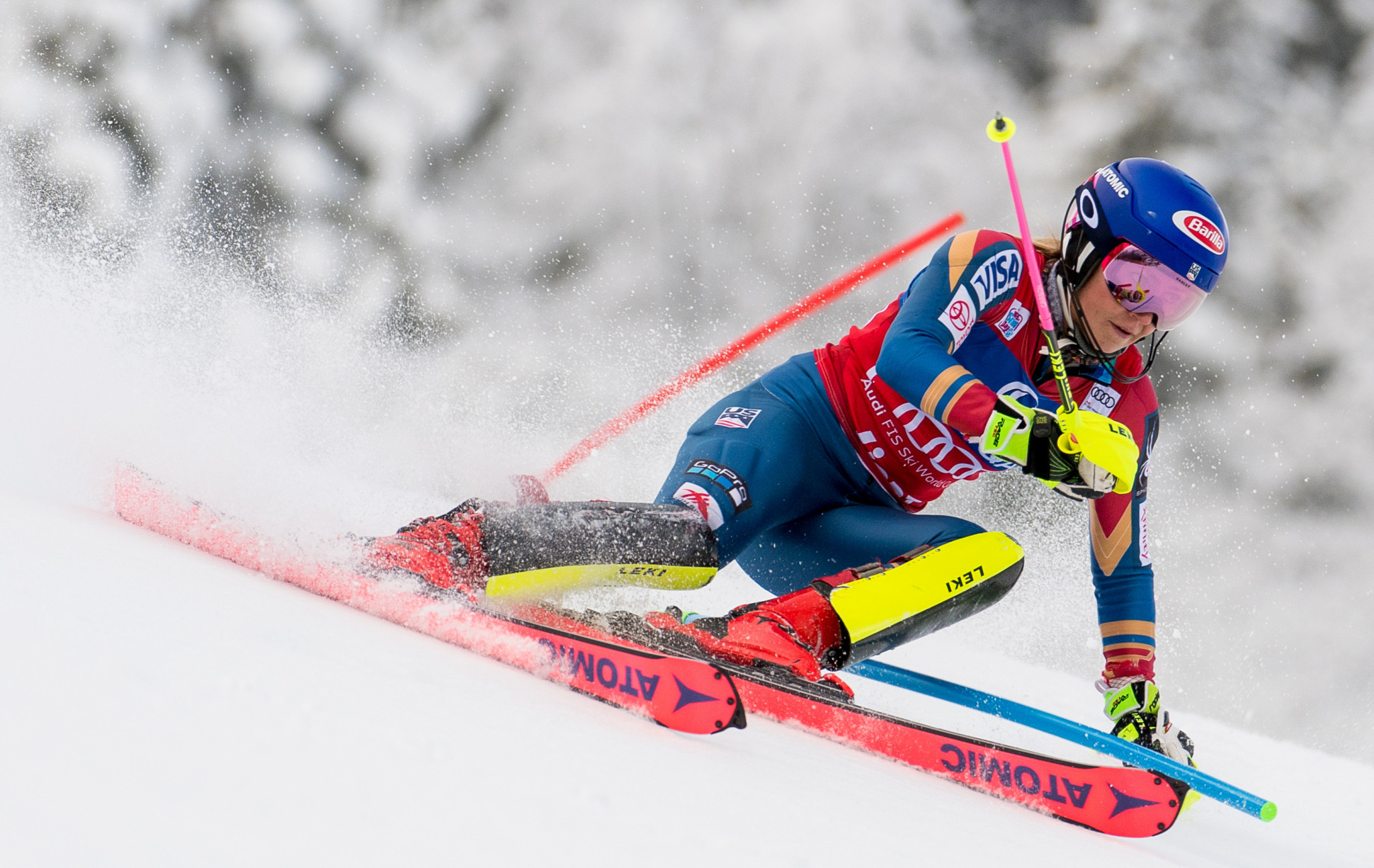 Mikaela Shiffrin continued her superb slalom World Cup form ©Getty Images