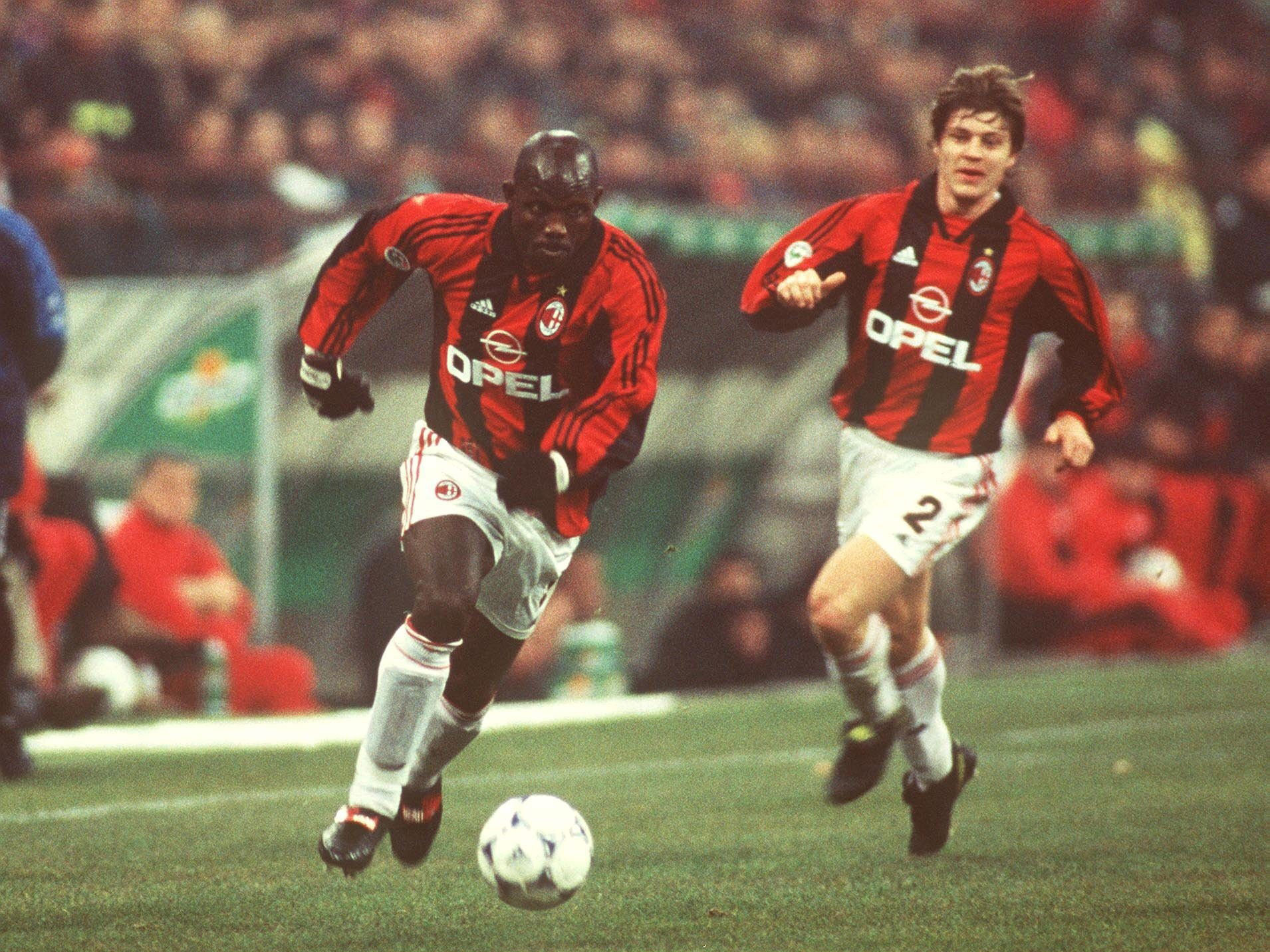 Weah was a superstar on the pitch in the mid-1990s, particularly during his spell in Italy with AC Milan ©Getty Images