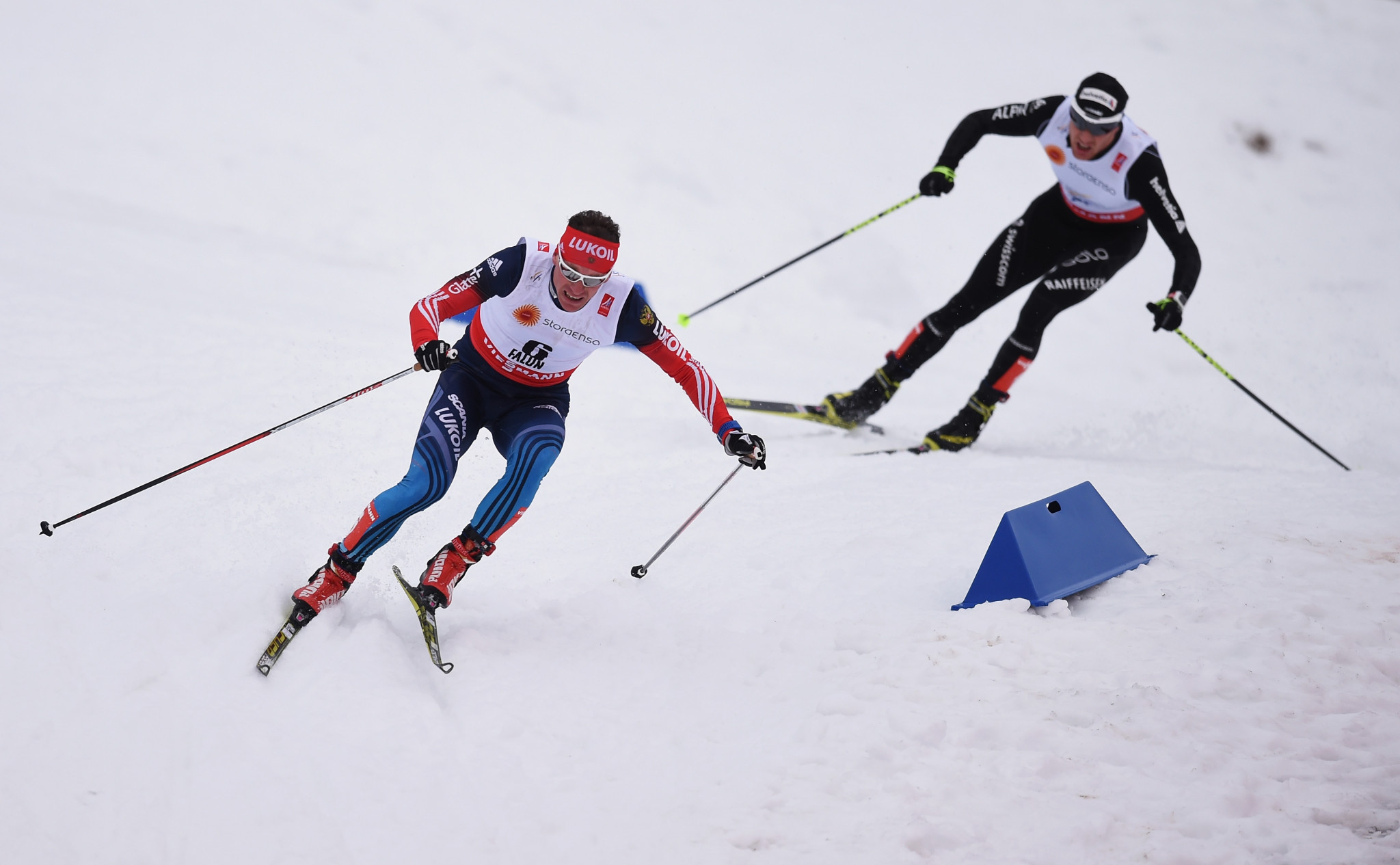 A total of 11 cross-country skiers, including Maxim Vylegzhanin, left, have been sanctioned by the IOC ©Getty Images