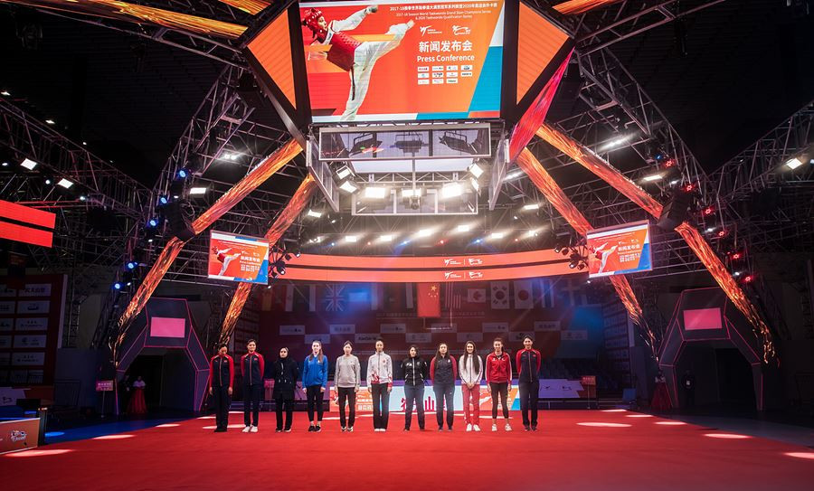 The Grand Slam Champions Series event has a Hollywood-feel about it with the action taking place in what resembles more a television studio than a sporting arena ©World Taekwondo