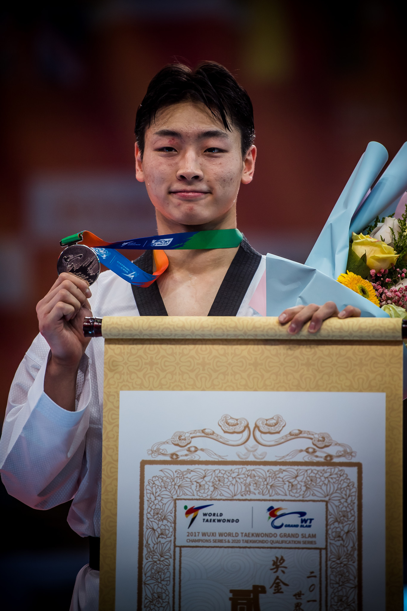 Nineteen-year-old Namgoong had to settle for the silver medal ©World Taekwondo