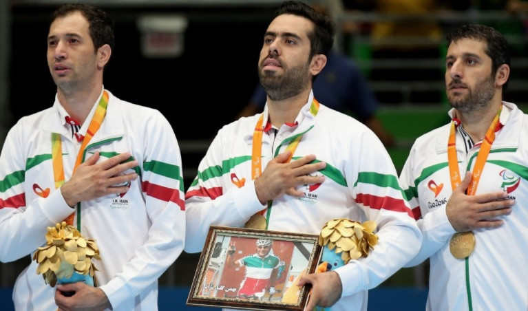 Iran's men's sitting volleyball team, coached by Razaei, dedicated their gold medal at Rio 2016 to compatriot cyclist Bahman Golbarnezhad, who was tragically killed at the Games ©Getty Images